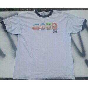 Vtg Southpark Comedy Central ringer tee shirt y2k cartoon Kenny Cartman